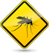 Vector beware mosquitos sign