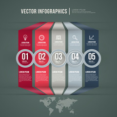 Wall Mural - vector abstract infographic flat design