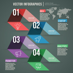 Wall Mural - vector abstract infographic flat design