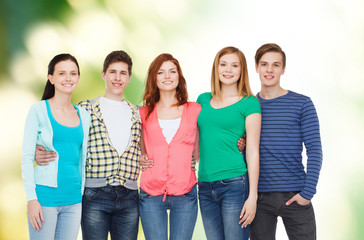 Wall Mural - group of smiling students standing