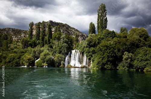 Obraz na płótnie canvas dwuczęściowy "dyptyk" Wodospady krka rzeki w krka park narodowy w chorwacji