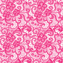 Sticker - Lace seamless pattern with flowers