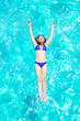 © kosmos111 - girl in the pool at the back, top view