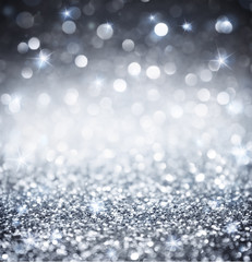 Wall Mural - silver glitter - shiny wallpapers for christmas