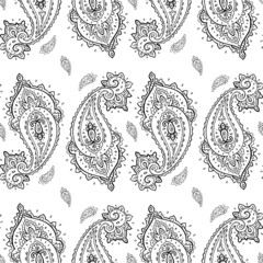 Sticker - Seamless Paisley background.