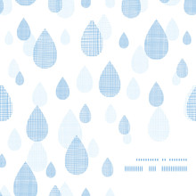 Abstract Textile Blue Rain Drops Corner Frame Pattern Background