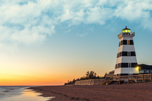 West Point Lighthouse At Sunset