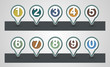 © nongkran_ch - Set of Numbers.Design mapping pins icon.Map Markers or GPS Map.