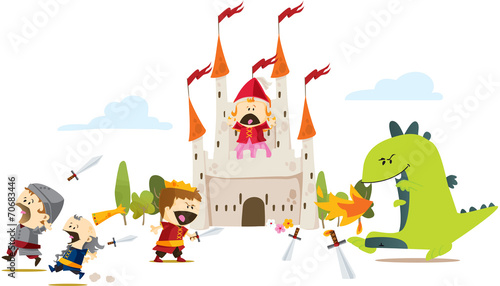 Livre de conte dragon & princesse