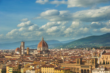 Wall Mural - Magnificent panoramic view of Florence, Italy