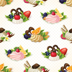 Canvas Print - Sweets seamless pattern