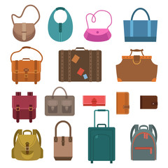 Poster - Bags colored icons set