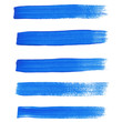 Blue ink vector brush strokes