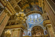 Interior Of Saint Isaac's Cathedral In St. Petersburg
