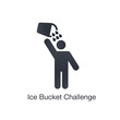 Ice bucket challenge vector icon