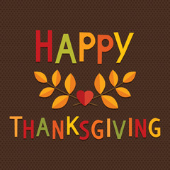 fun thanksgiving card bright text brown background