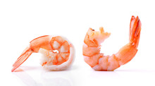 Shrimps On A White Background