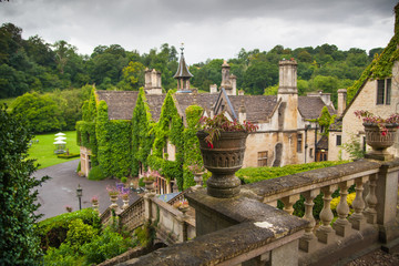 Wall Mural - Castle Combe, luxury house and gardens turned to be a hotel and 