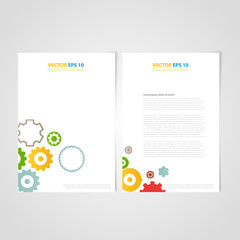  Flyer template back and front design. Medical Icons