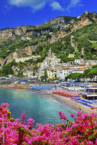 Tapeta ścienna Amalfi - piękne nadmorskie miasteczko, Włochy