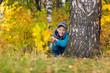 © anastasiyaand - boy with autumn leaves