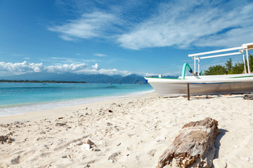 Wall Mural - Tropical beach on Gili Trawangan, Indonesia