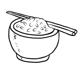 Poster - rice and bowl