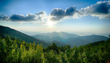 Fototapeta Fototapety góry  - Sunrise over Blue Ridge Mountains Scenic Overlook
