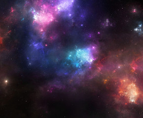 Wall Mural - colorful space nebulae