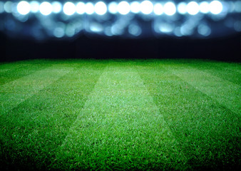 Wall Mural - soccer field and the bright lights