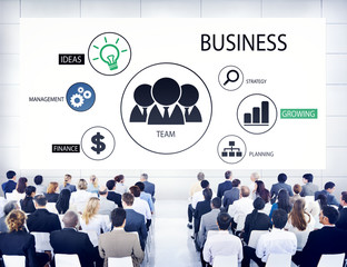 Canvas Print - Diverse Business People in a Seminar About Team