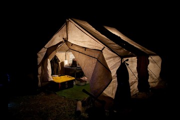 Wall Mural - Elk Camp at Night