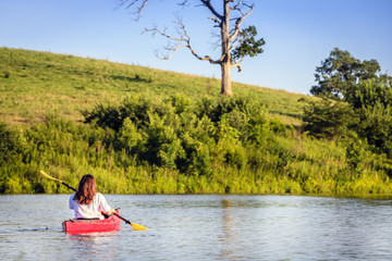 Sticker - Kayaking on the lake