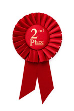 Red 2nd Place Ribbon Rosette