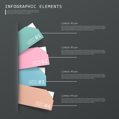 Wall Mural - colorful abstract tag infographic elements set