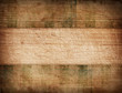 Grunge striped tablecloth on wooden cutting board