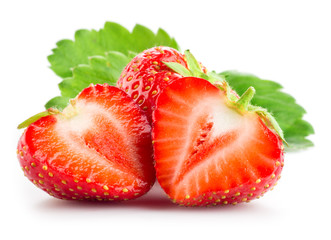 Canvas Print - Strawberry isolated on white background.