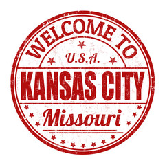 Wall Mural - Welcome to Kansas City stamp