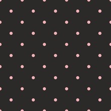 Tile Vector Pattern Pink Polka Dots On Black Background