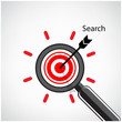 © chatchaisurakram - magnifying glass and target concept background