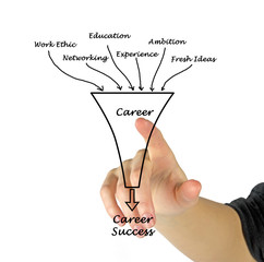 Canvas Print - Diagram of career success