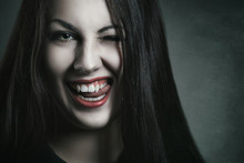 Evil Expression On Vampire Face