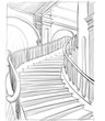 архитектурный рисунок лестницы
