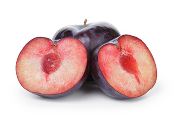 Wall Mural - black plums with half