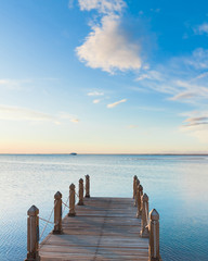 Poster - Pier in Heavenly Blue Place