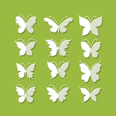 Wall Mural - Set of butterflies for your design