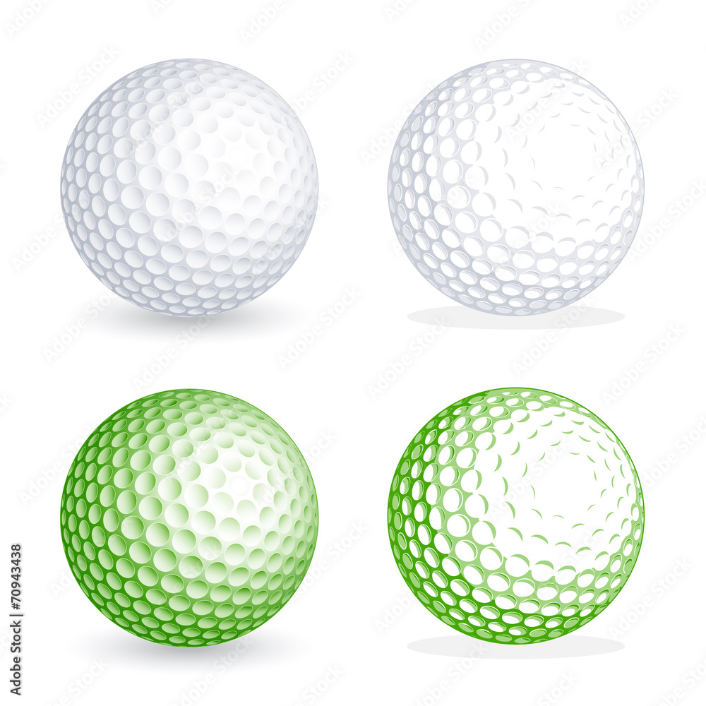 Vector golf Ball - obrazy, fototapety, plakaty 