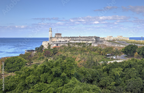 Naklejka na szybę Beautiful view at the lighthouse of Havana in Cuba