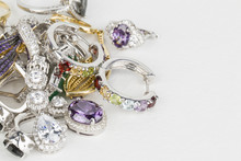 Many Fashionable Women's Jewelry - Stock Image Macro.
