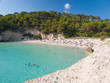 Mitjana beach in Menorca, Spain.